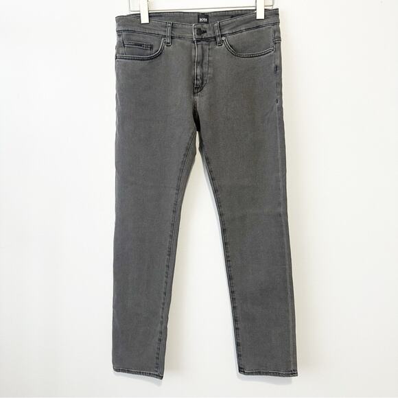 Hugo Boss men’s jeans slim stretch charcoal denim size 32x32 designer - Picture 1 of 8